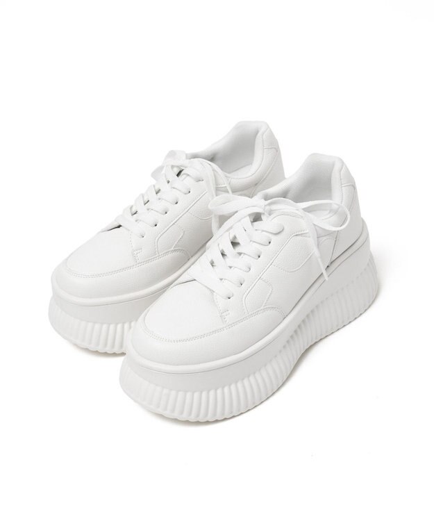 WEGO 厚底プラットフォームスニーカー ホワイト