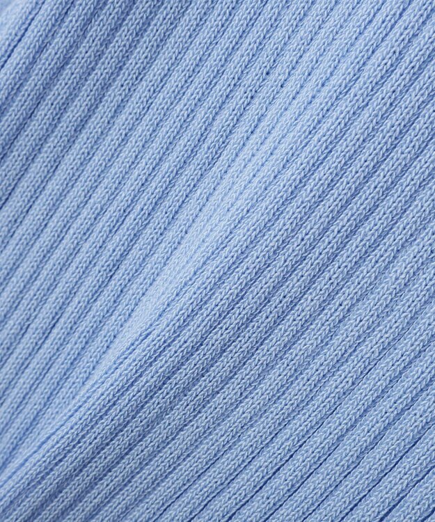 earth music&ecology ミニフリルポロカーディガン Blue