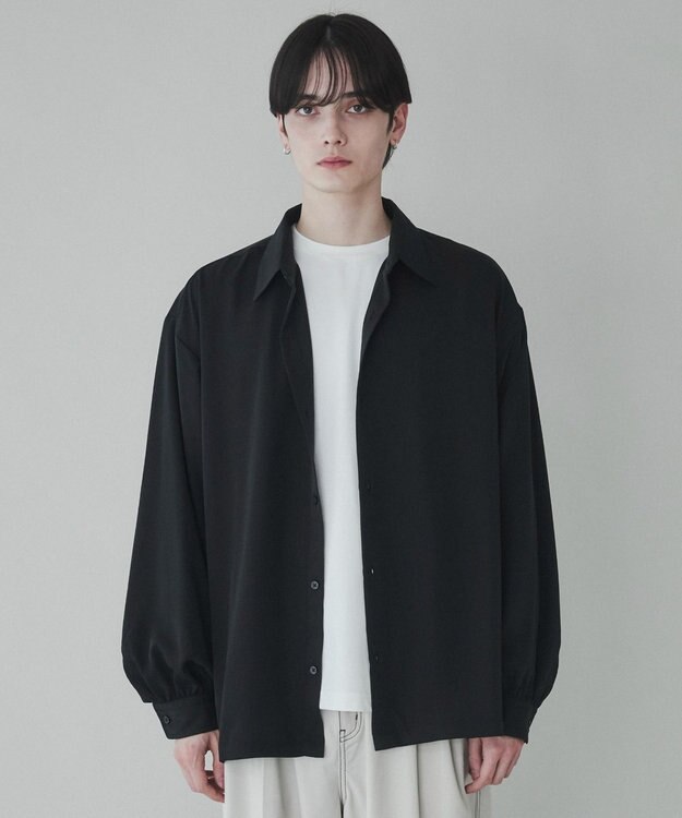 WEGO トロミBIGシャツ ブラック