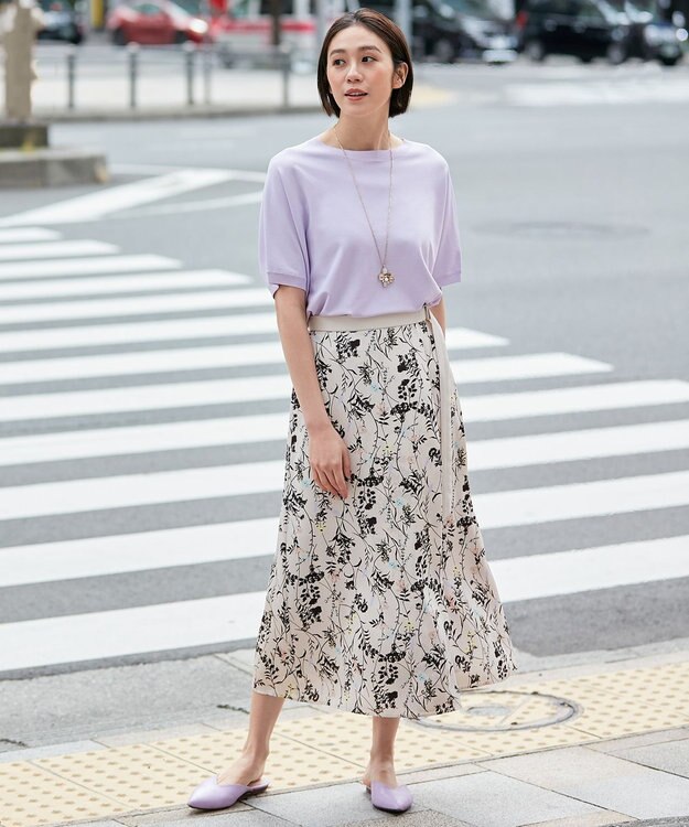 自由区 【CORSO ROMA】フラット ミュール ライラック系