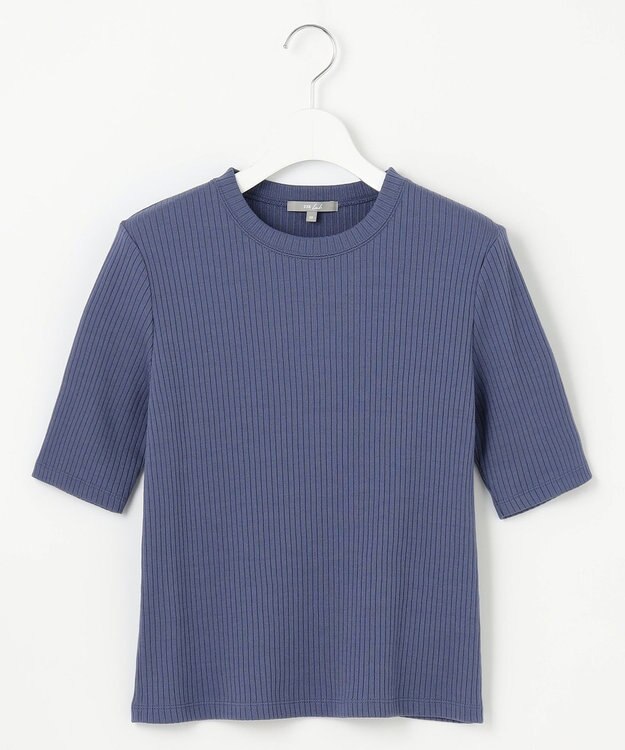 23区 【Indian Factory】シャイニーワイドリブ カットソー サックスブルー系