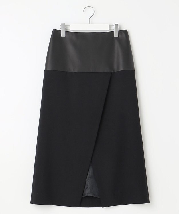 23区 【エステータ】レザードッキング スカート ブラック系