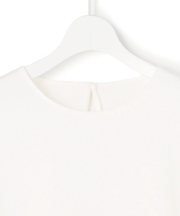 23区 S 【先行予約】スカーフコンビジャージー ウエストデザイン カットソー オフ×ネイビー