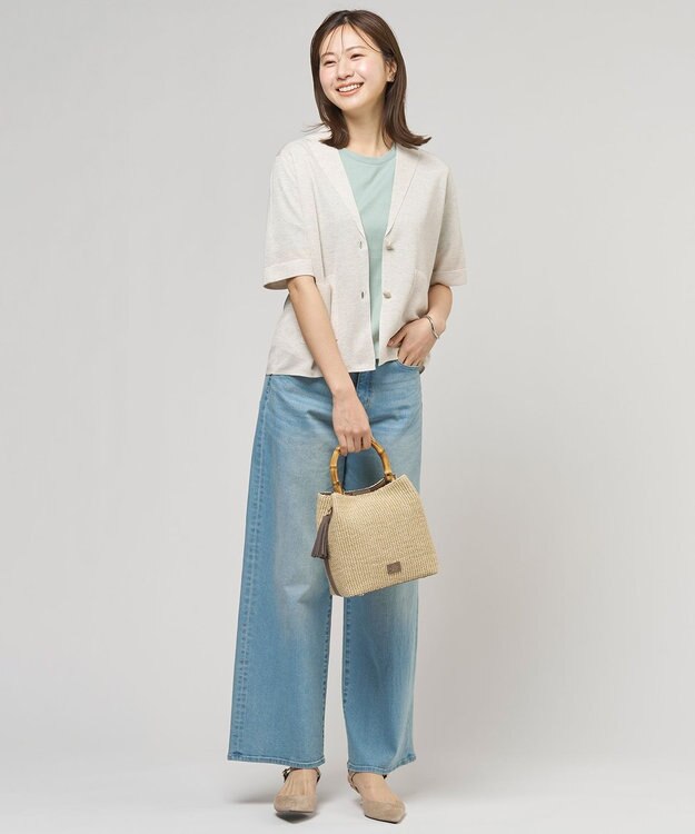J.PRESS LADIES ロゴ Tシャツ ライトミント系