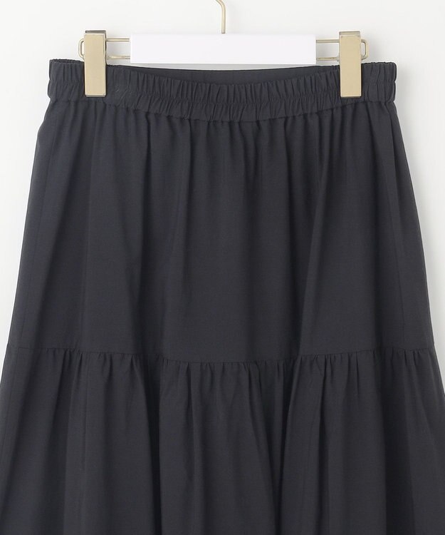 ANY SIS 【洗える】スカラヘムティアード スカート ブラック