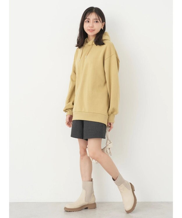 earth music&ecology 裏起毛パーカー Yellow