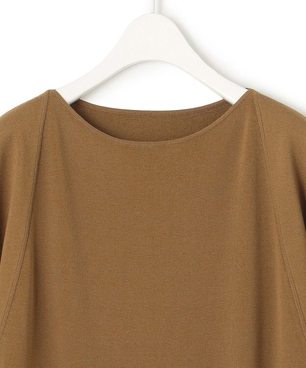 ICB 【洗える】ドライコットンアセテート ドレープスリーブワンピース キャメル系