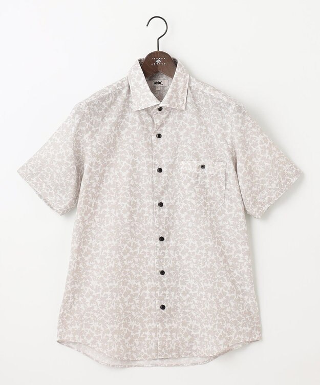 JOSEPH ABBOUD 【清涼感】テクスチャライズドライ フラワーエアリノ シャツ ライトグレー系6