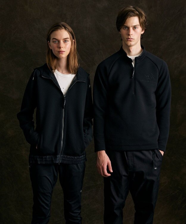 JOSEPH ABBOUD MOUNTAIN 【雑誌掲載/吸湿発熱/保温/ライナードッキング対応】 ミズノコラボBREATH-THERMOパーカー ブラック系