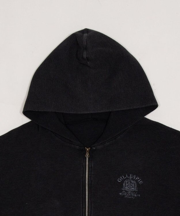 WEGO 【ユニセックス着用ITEM】ワッフルZIPパーカー ブラックその他