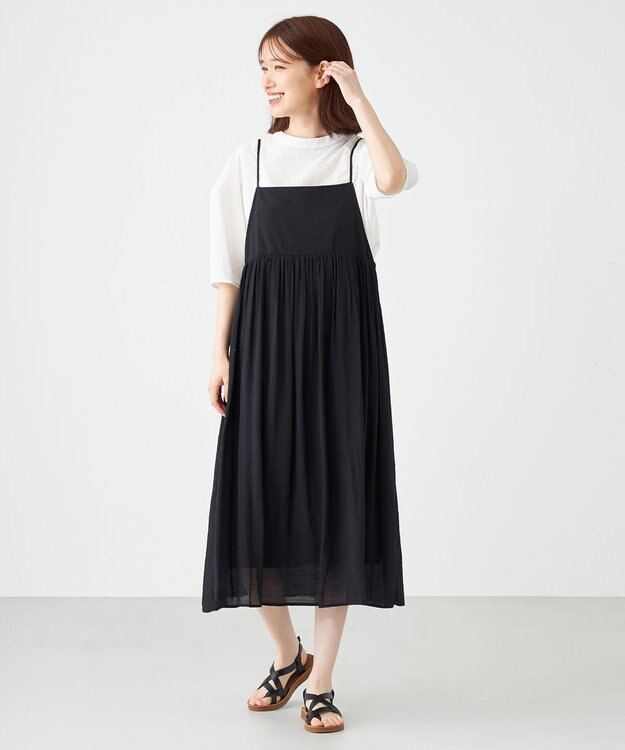 SHARE PARK LADIES スラブキャミワンピース ブラック系