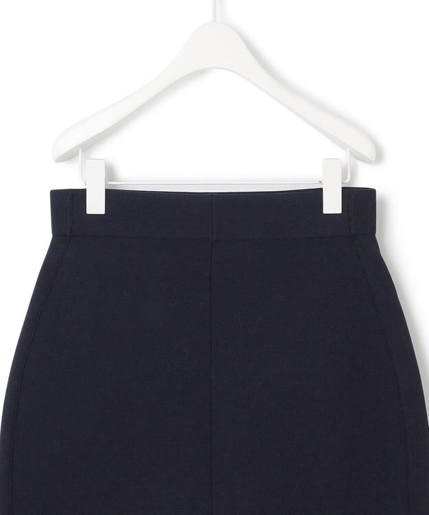 ICB 【洗える】 クロスコンビ ニットスカート ネイビー系