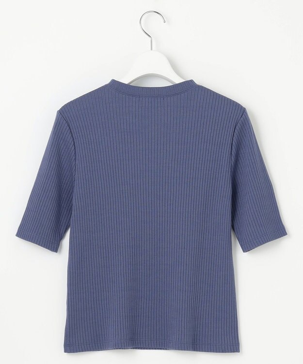 23区 【Indian Factory】シャイニーワイドリブ カットソー サックスブルー系