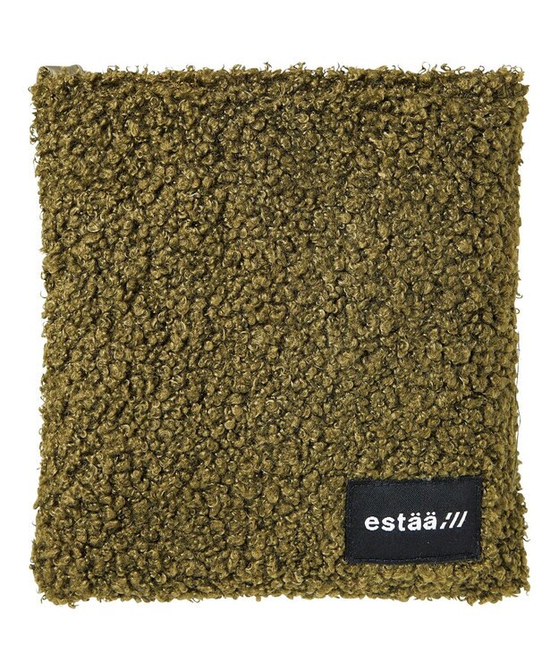 MOONBAT estaa ダウンマフラー 無地ボア／手洗い可／ポケッタブル カーキー