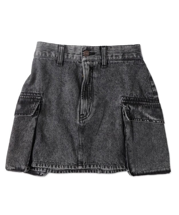 WEGO カーゴポケットデニムミニスカート ブラックその他