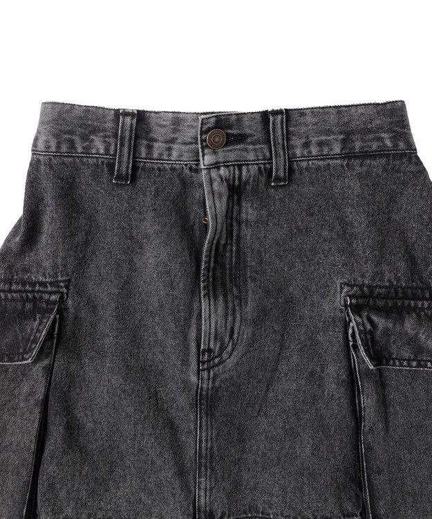 WEGO カーゴポケットデニムミニスカート ブラックその他