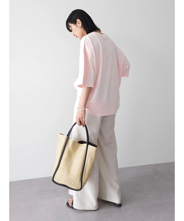 Green Parks 接触冷感裾リブＴシャツ Pink