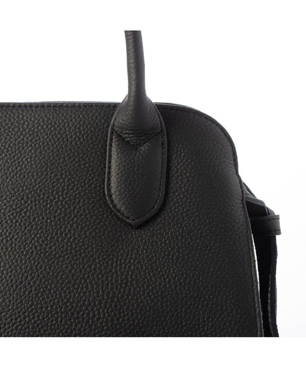 UNBILLION ペルケ perche / 牛革スクエア2way手提げ ブラック