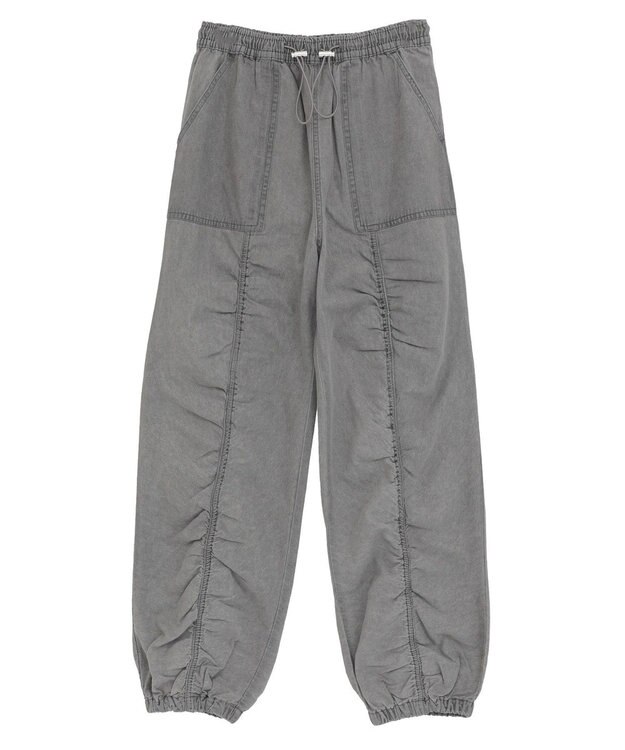 Green Parks ・ＳＵＧＡＲ　ＳＰＯＯＮ　デニムギャザーパンツ Gray
