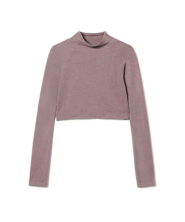 Chacott モックネック・ショートトップ (サーモギア(R)糸使用） グレイッシュライラック