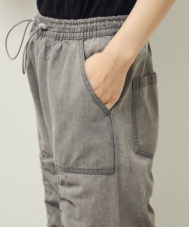 Green Parks ・ＳＵＧＡＲ　ＳＰＯＯＮ　デニムギャザーパンツ Gray