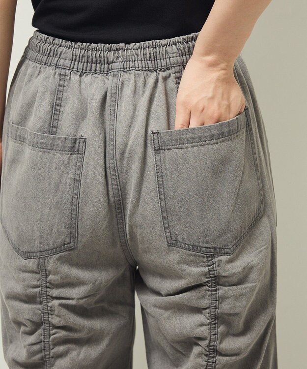 Green Parks ・ＳＵＧＡＲ　ＳＰＯＯＮ　デニムギャザーパンツ Gray