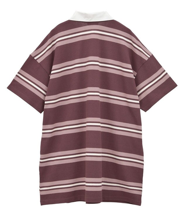 earth music&ecology レトロボーダーラガーミニワンピース Border Pink