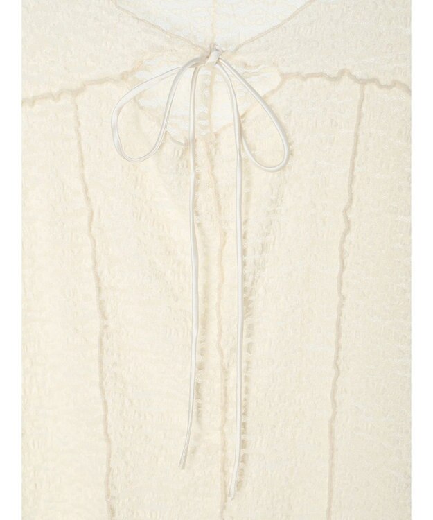 Green Parks カットワークデザインレーストップス Off White