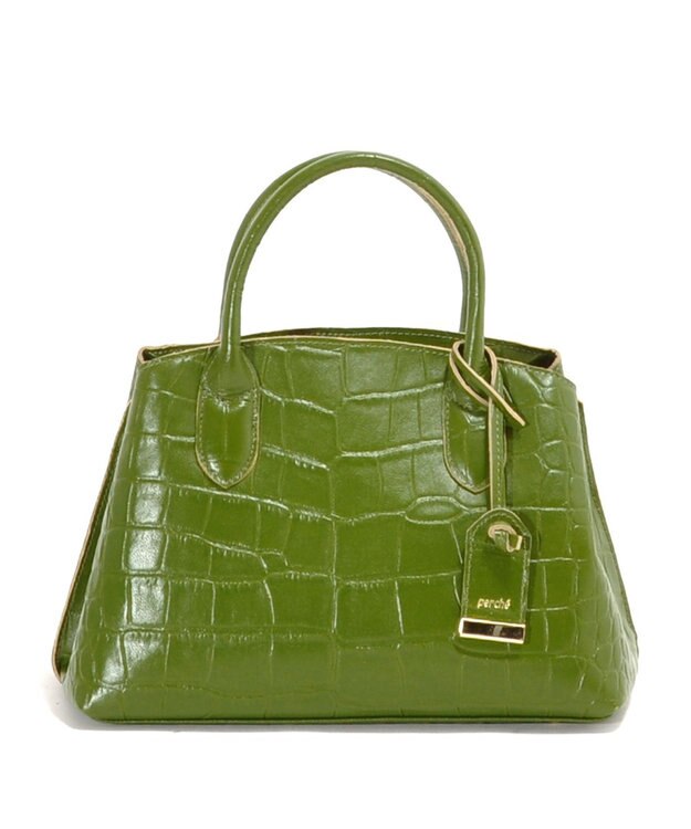 UNBILLION perche やぎ革ユーティリティトートバッグS クロコオリーブ