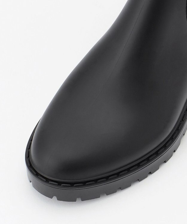 23区 UNISA サイドゴア ショートレインブーツ ブラック系