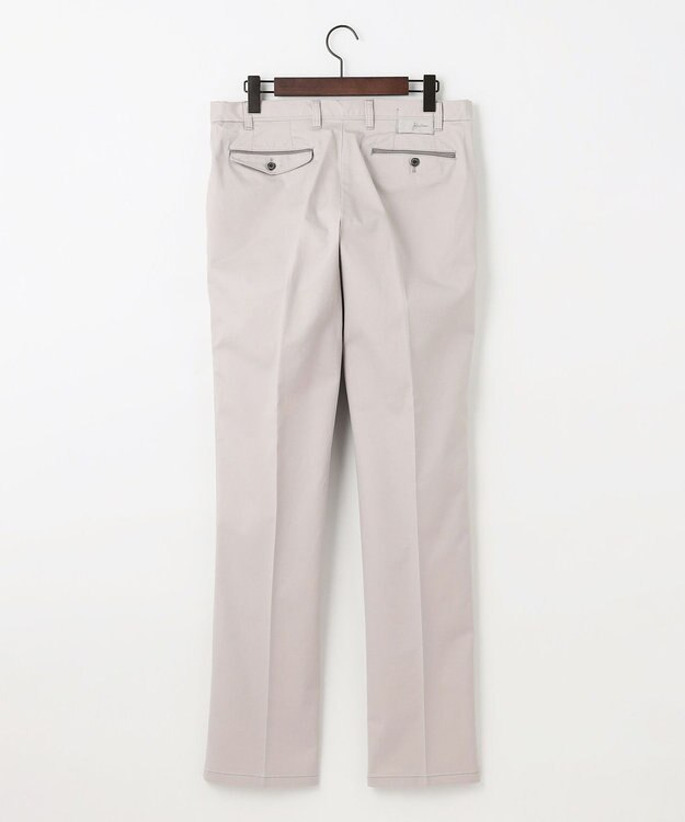 JOSEPH ABBOUD 【ウエストも伸びる！オーガニックコットン使用・25AW】トリコチンストレッチ パンツ ライトグレー系