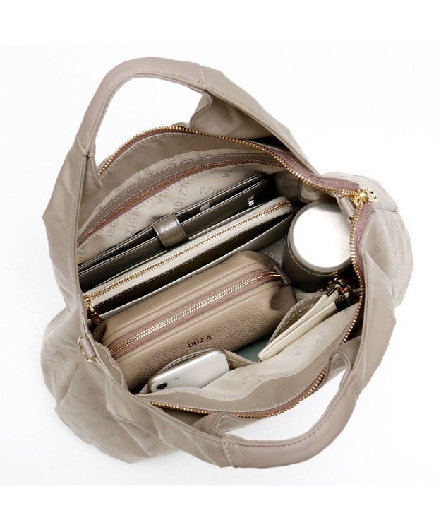 IBIZA ロゴナイロン　2WAYバッグ ピンクベージュ