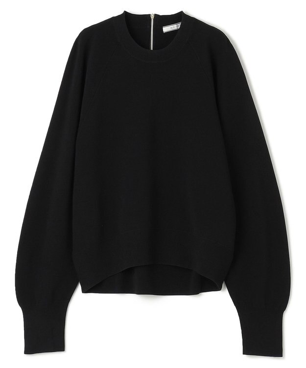 BEIGE， 【洗える】LAURA / ドライタッチバックジップニット Black