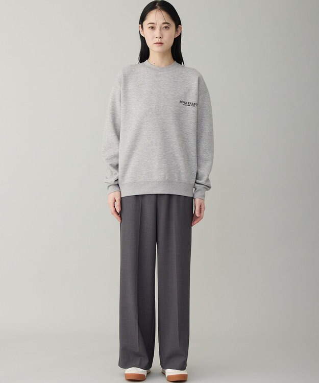 UNFILO MENS 【男女兼用】BEAUTY FORM JERSEY ロゴ クルー グレー