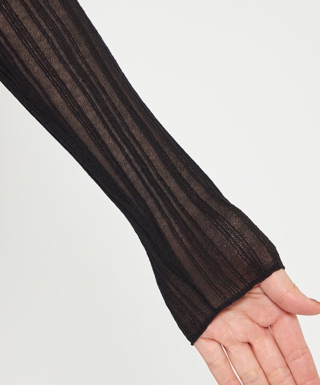 uncrave シルキー ニット コンビ トップス ブラック