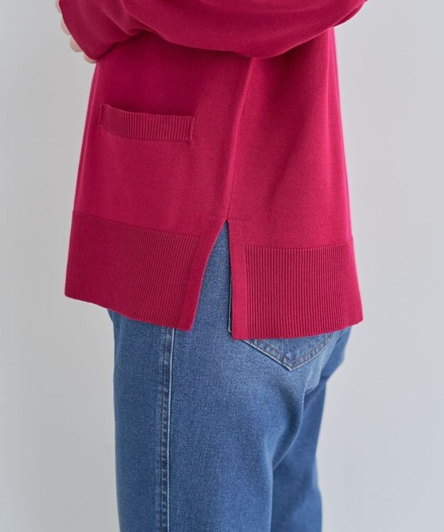 Green Parks 洗える　Ｖネックカーディガン Rose