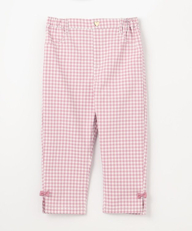 ANY KIDS 接触冷感 しろくま パンツ ピンク×ギンガム