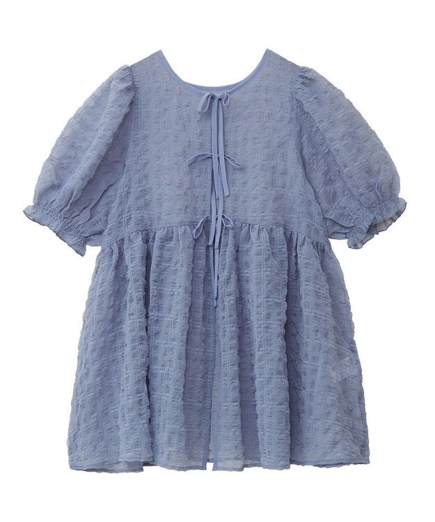 earth music&ecology シアーパフチュニック Gray