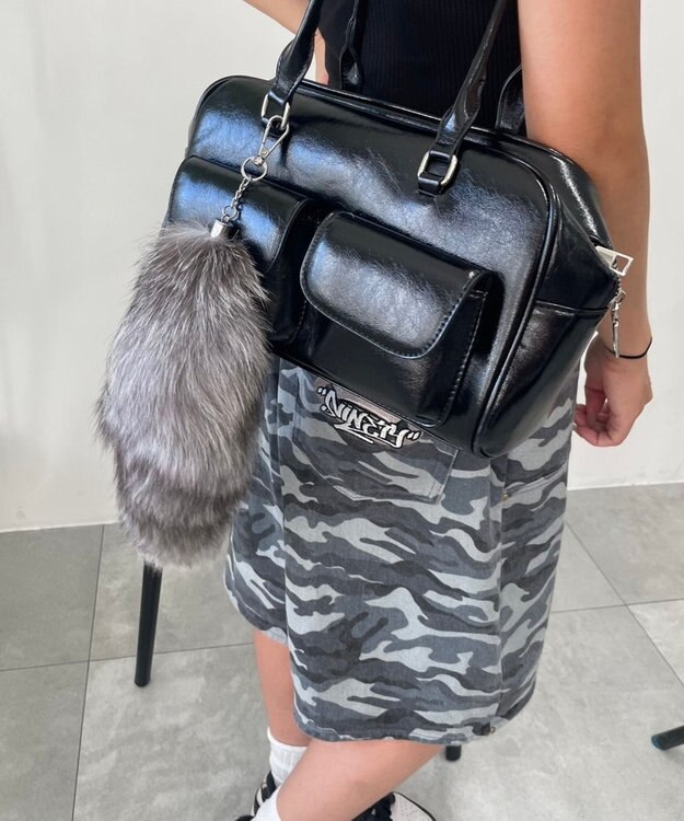 WEGO BIGファーしっぽキーホルダー 柄1