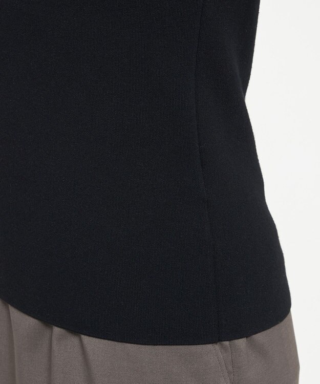 uncrave シルキー ニット コンビ トップス ブラック