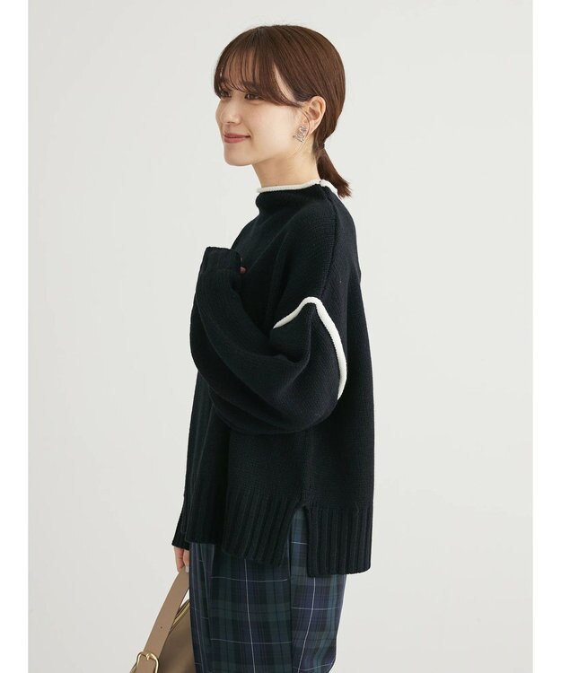 Green Parks ・Ｐｅｔｉｔ　Ｆｌｅｕｒ　ハイショクタートルニット Black