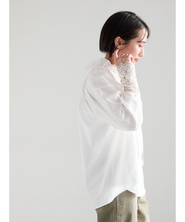 Te chichi レースカフスブラウス オフホワイト