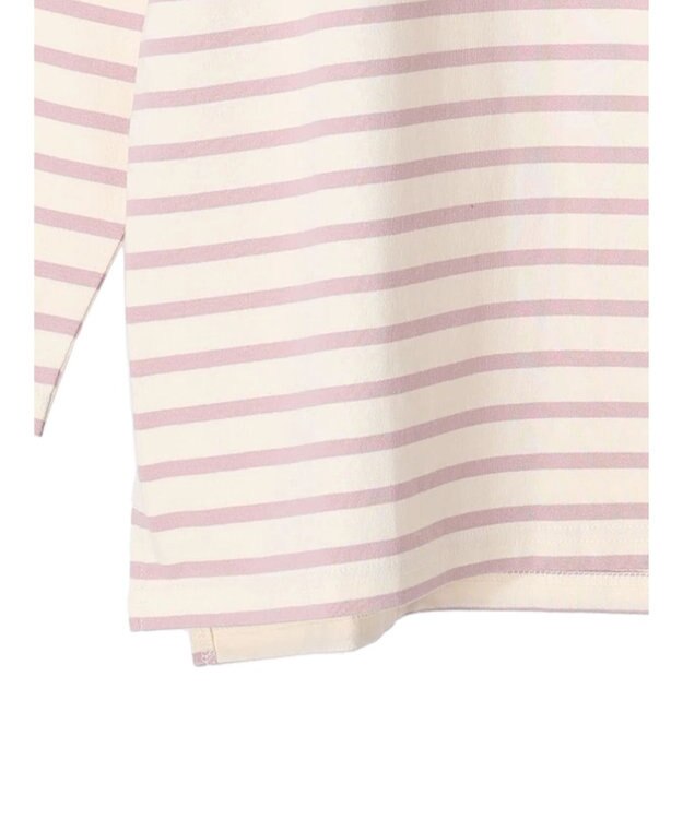 earth music&ecology バック釦ボーダーチュニック Pink