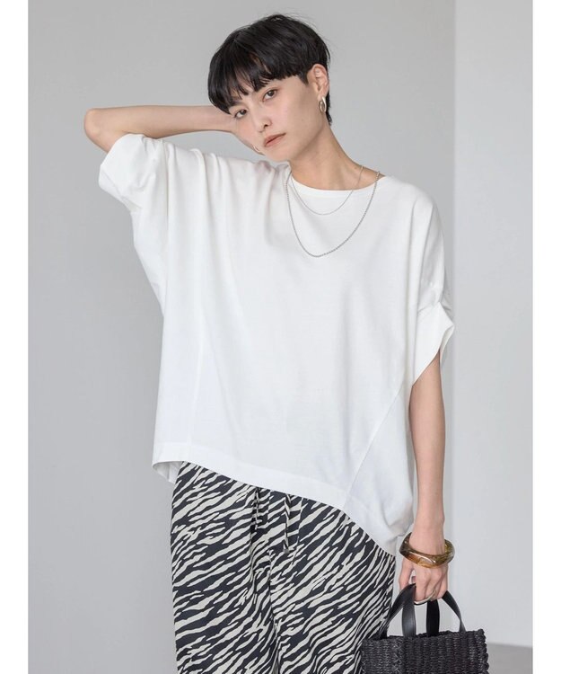 AMERICAN HOLIC ドルマン変形カットプルオーバー Off White