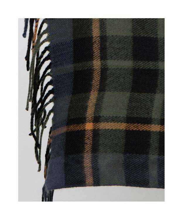 UNBILLION カシュネ cache nez / 静電チェック柄ストール グリーン