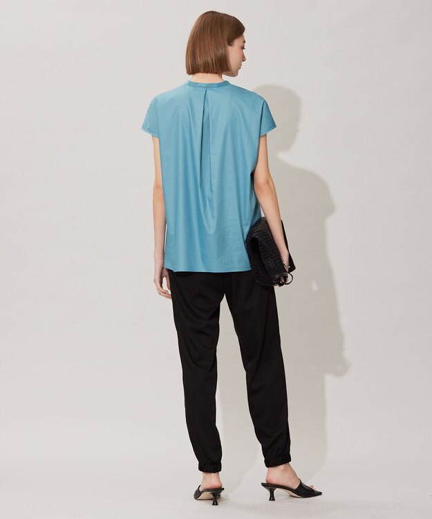 ICB 【洗える】 キュプラナイロンストレッチ ジョグパンツ ブラック系