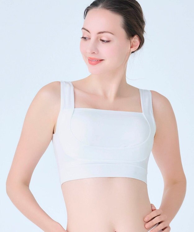 BRADELIS New York 【BRADELIS Me / ノンワイヤー】フレンドリーホールドブラ 補正下着 補整 ブラジャー スポーツインナー オフホワイト