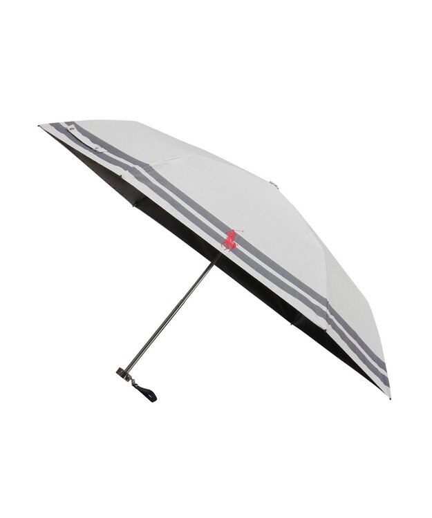 MOONBAT POLO RALPH LAUREN（ポロ ラルフローレン） 晴雨兼用日傘 ボーダー 遮光率100% 遮熱 UV 晴雨兼用 オフホワイト