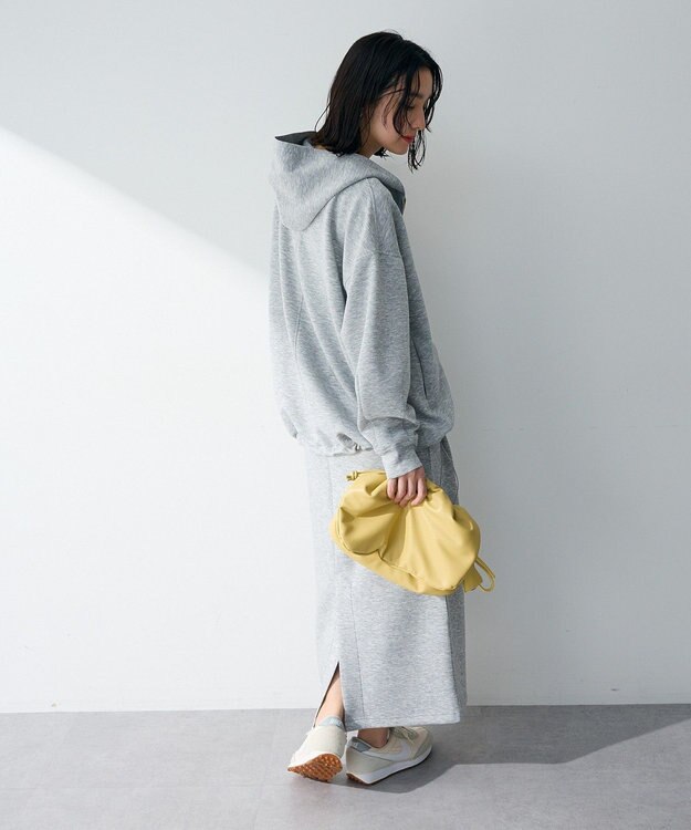 Green Parks ウエストタックＩラインカットスカート Gray Mixture