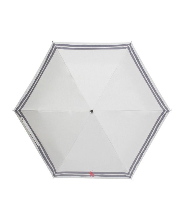 MOONBAT POLO RALPH LAUREN（ポロ ラルフローレン） 晴雨兼用日傘 ボーダー 遮光率100% 遮熱 UV 晴雨兼用 オフホワイト